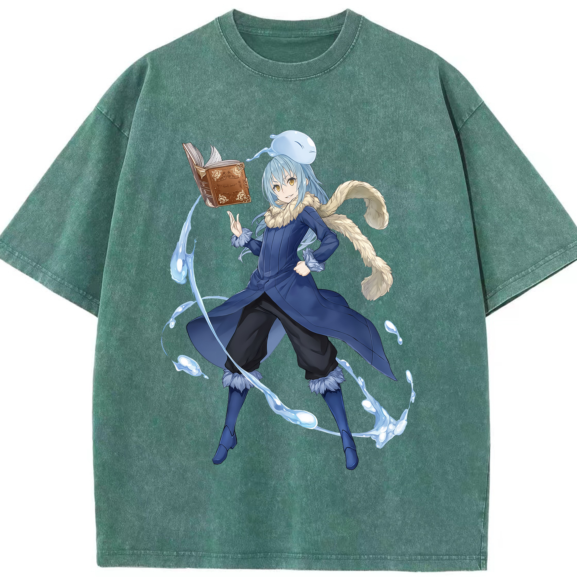 （画像用） 転スラ Regarding Reincarnated to Slime 綿100% ヴィンテージ風 半袖Tシャツ（フロントプリント）